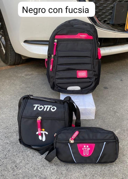 MORRAL TOTTO + GRATIS LONCHERA Y CARTUCHERA