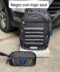 NEGRO CON LOGO AZUL